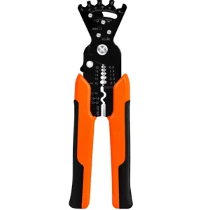 Patent, cleste multifunctional 5--1 pt fire (indoire, crimpare, dezizolare, chei, taiere)