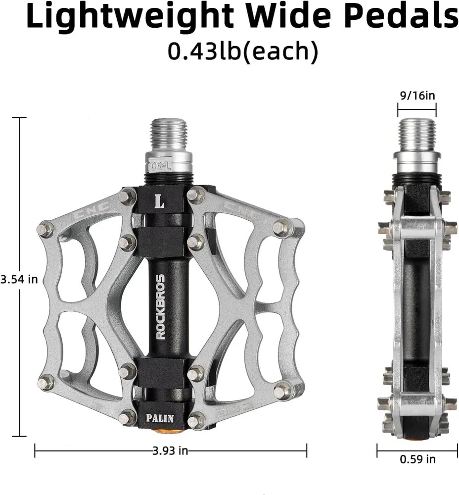 Pedale bicicletă rutieră ROCKBROS din aluminiu ușoare