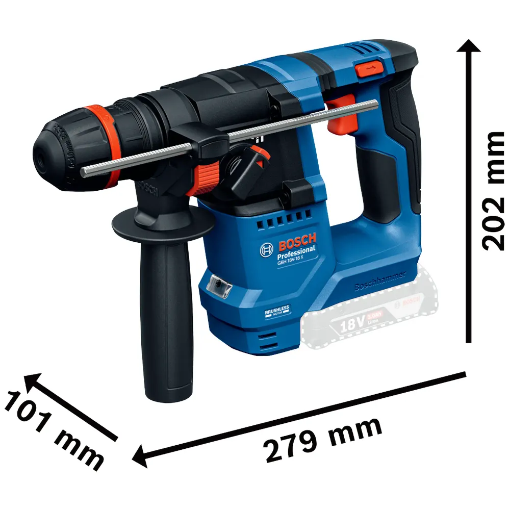 Percuție cu ciocan Bosch GBH 18V-18 X PRO 18V