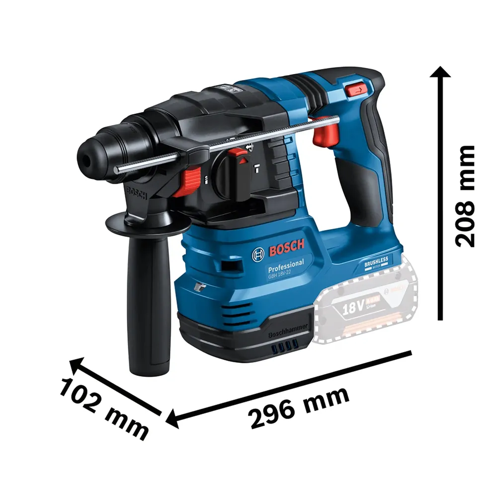 Percuție cu ciocan Bosch GBH 18V-22 PRO 18V