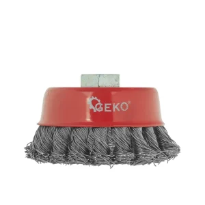 Perie cupa din sarma pentru slefuit, 85 mm, prindere M14, Geko G00594-1
