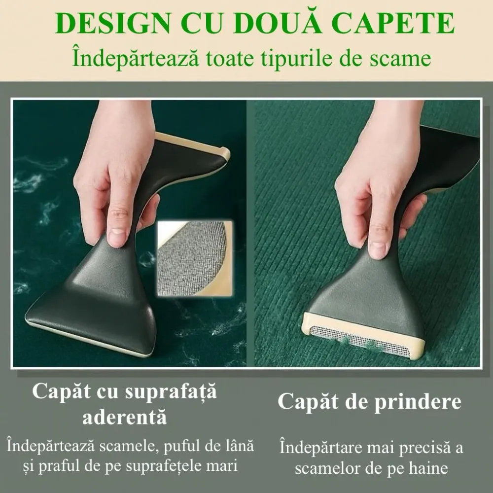 Perie Profesionala Dubla, Reutilizabila, pentru scame și par de animale