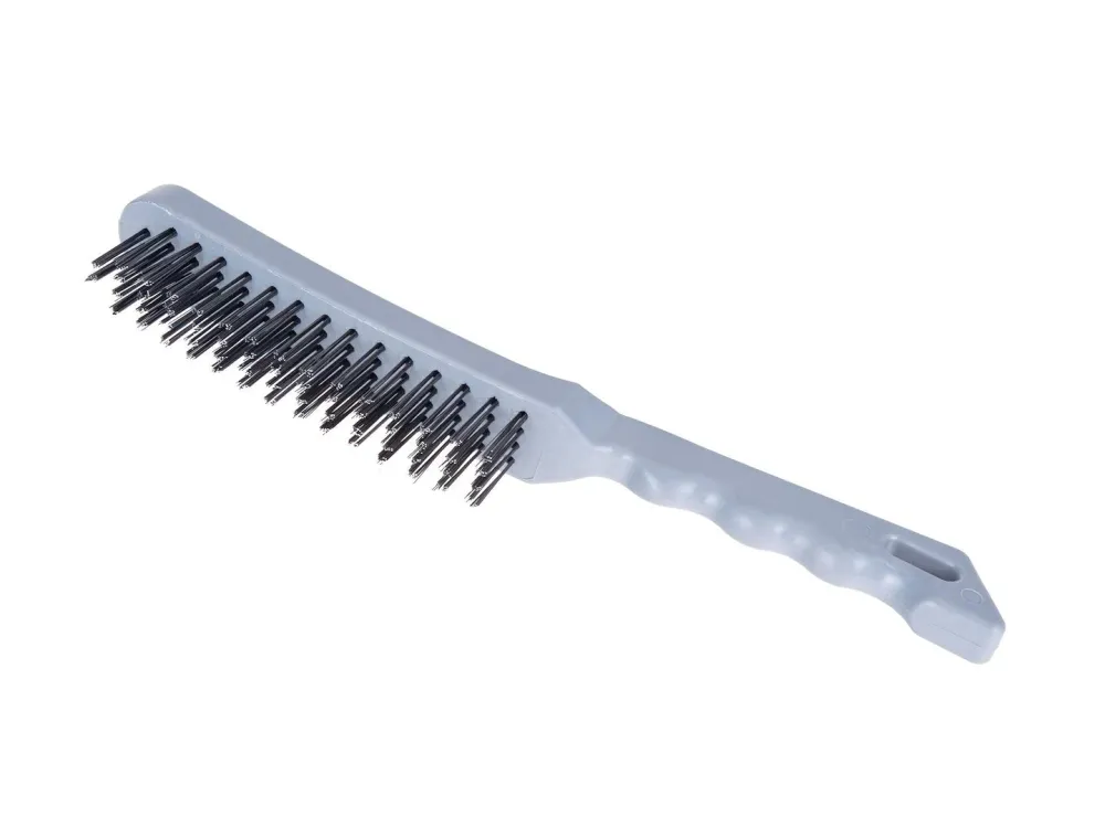 Perie de sarma cu 4 randuri, maner de plastic, Geko G00740