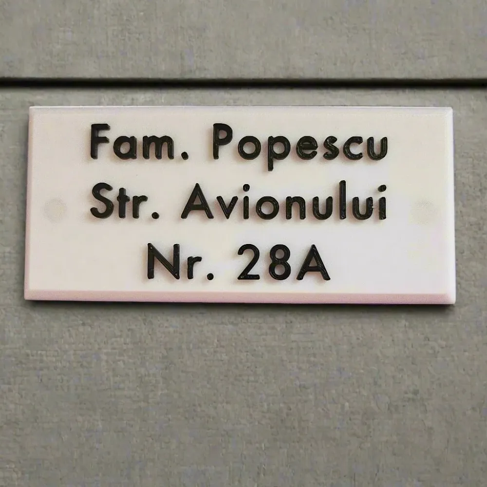 Placă personalizată pentru cutia poștală