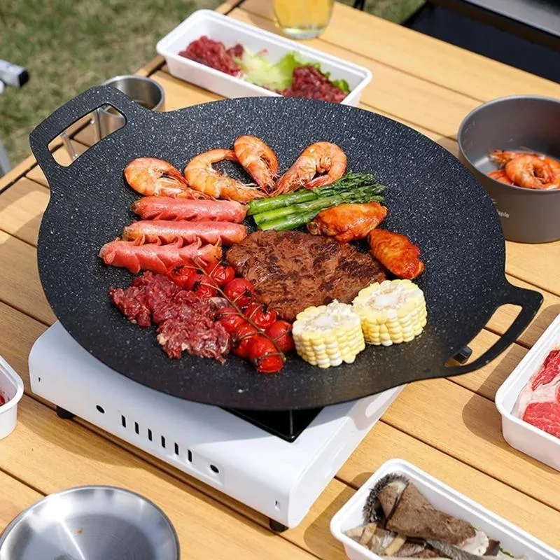 Plita rotunda coreeana pentru gratar 32 cm