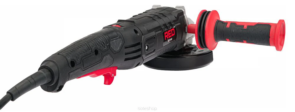 Polizor unghiular + 10 discuri, 125 mm, 1500 W, Red Technic RTSZK0069