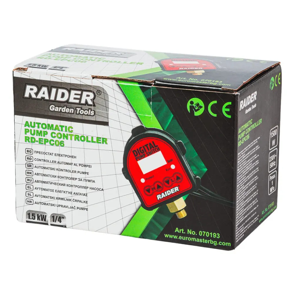 Presostat electronic digital RD-EPC06, 1.5kW 1/4" 80°C, Raider 070193