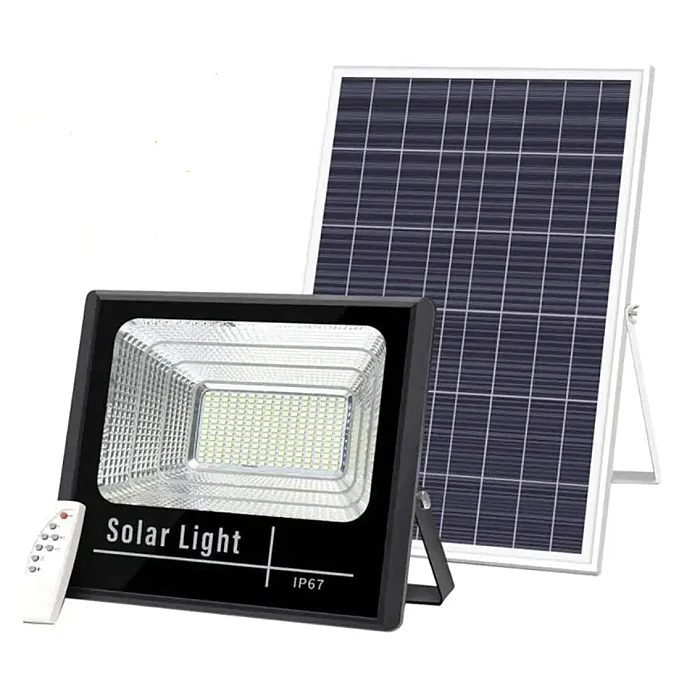 PROIECTOR 100W, PANOU FOTOVOLTAIC ȘI TELECOMANDĂ CU FUNCȚII MULTIPLE