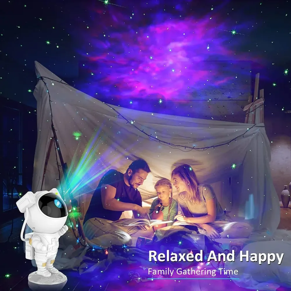 Proiector Forma de Astronaut Permite Proiectarea Stelelor sau Galaxiilor Gonga Alb