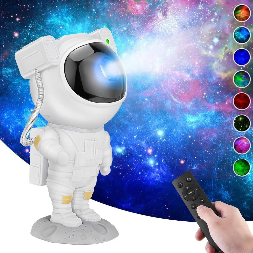 Proiector Forma de Astronaut Permite Proiectarea Stelelor sau Galaxiilor Gonga Alb