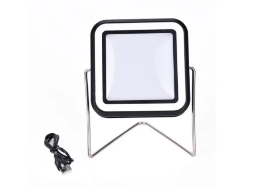 Proiector cu incarcare panou solar si USB , 10W alb rece