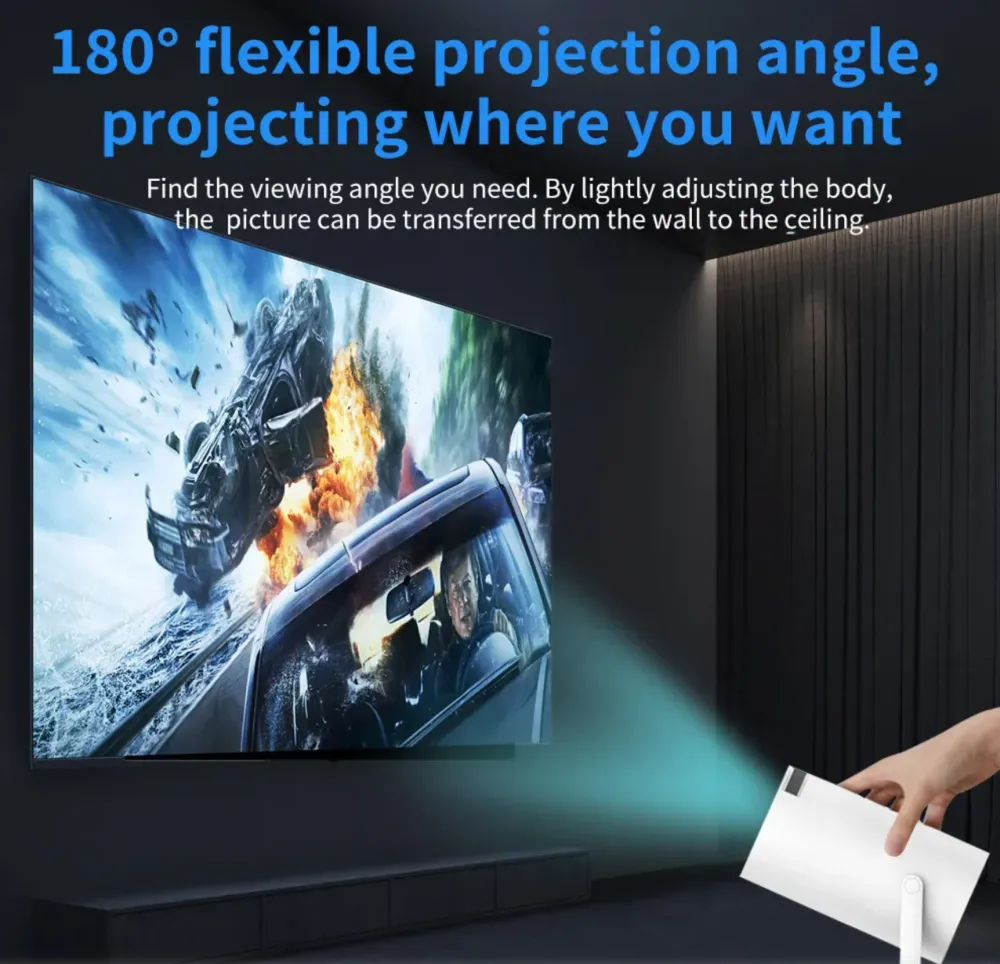 Proiector 4k cu jocuri, manete, 20.000 jocuri, WiFi, BT, Android 13, Cinema, Boxa