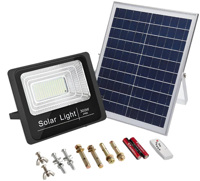 Proiector led 300w,cu panou solar si telecomanda