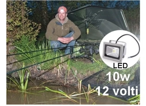 Proiector Led 10 W, cu alimentare la 12V - poate fi alimentat la acumulatorul auto
