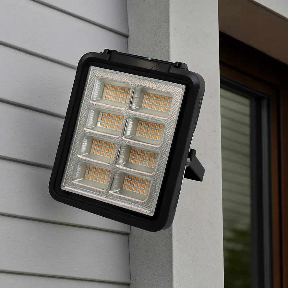 Proiector Solar de lucru 300w mutifunctional portabil kit de urgenta cu 8 celule 200 leduri