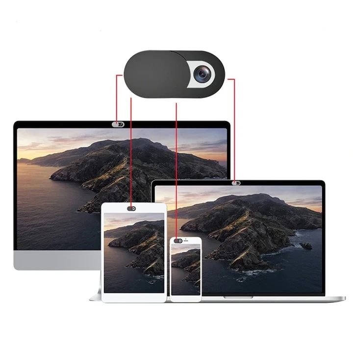 Protectie Webcam pentru laptop, telefon, tableta - set 3 buc