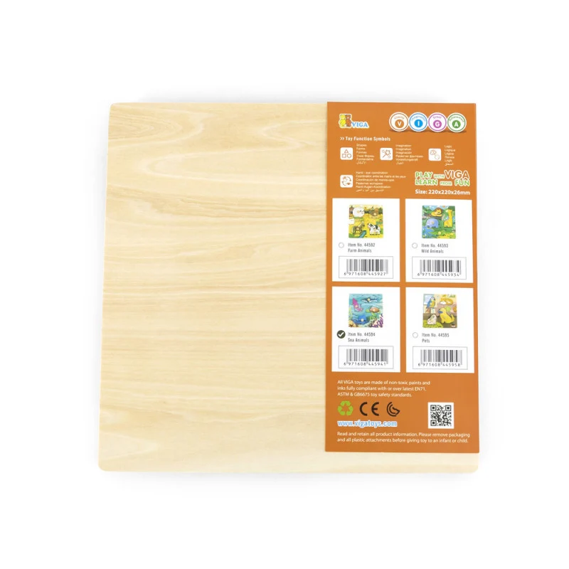 Puzzle cu manere - Animale marine habitat, Viga