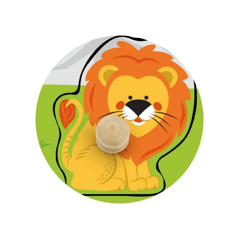 Puzzle cu manere - animale salbatice