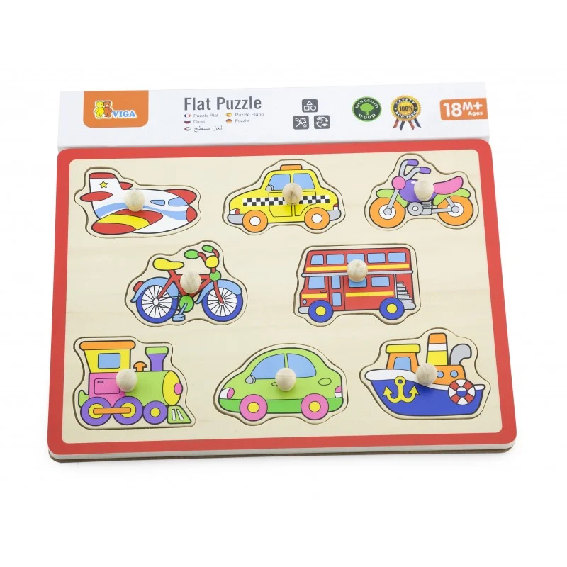 Puzzle cu manere - mijloace de transport
