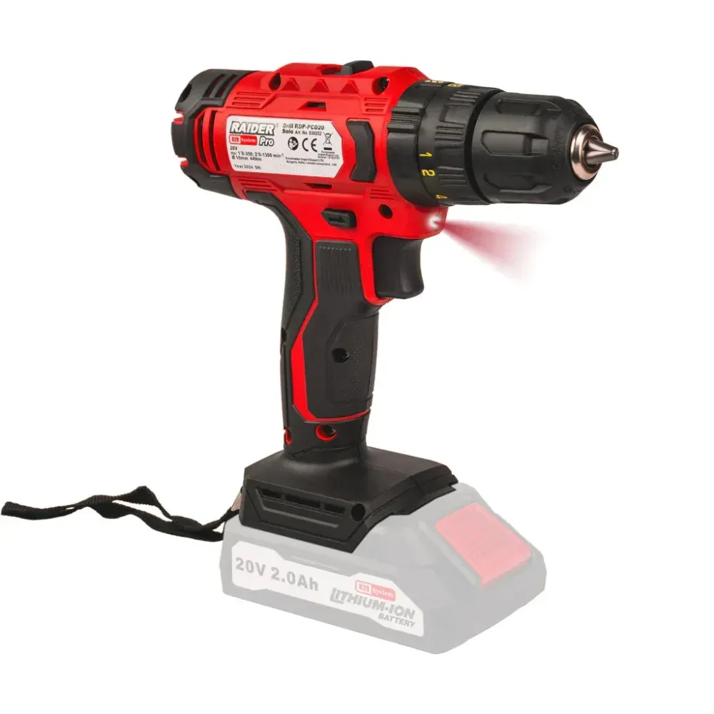 Raider R20 Masina de gaurit cu percutie 20V SOLO 44Nm RDP-PCD20