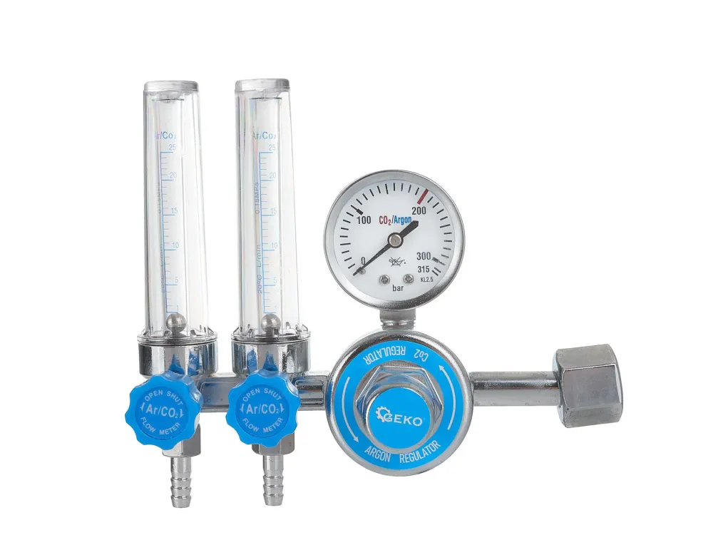 Regulator de presiune CO2 / argon cu rotametru dublu, Geko G80076