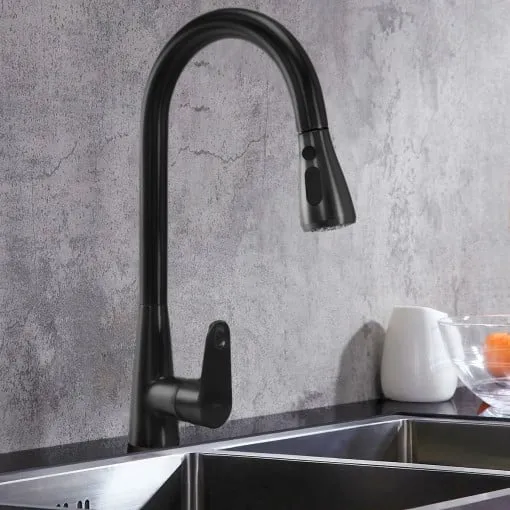 Robinet negru mat