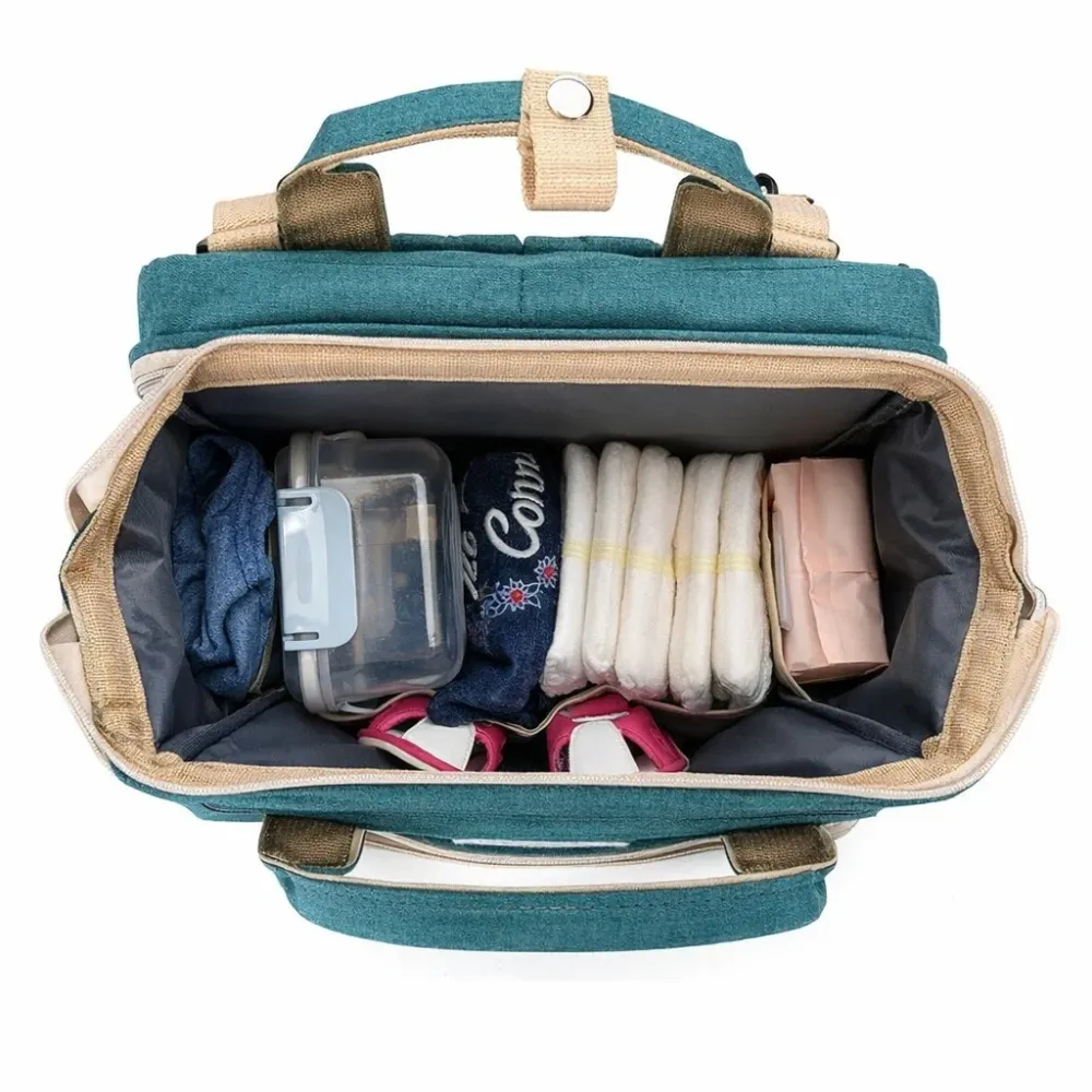 Rucsac multifunctional cu patut pliabil si baza de schimbat, compartimente multiple