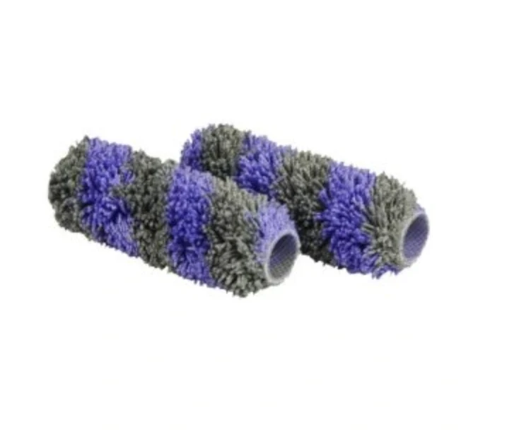 2x Rulou, trafalet profesional SILVER MICROFIBER TWIST 100 x 9 mm, Blue Dolphin