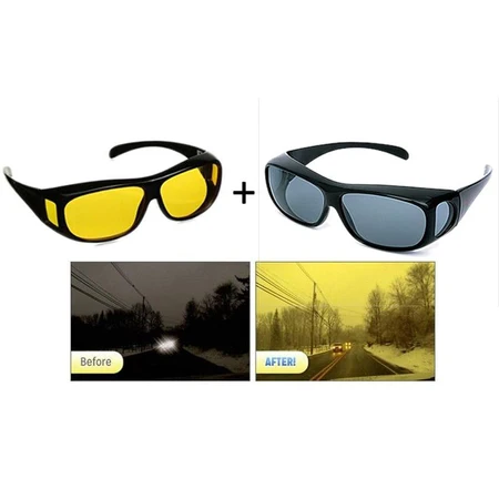Sales!Set 2 perechi ochelari pentru condus de zi - noapte HD Vision