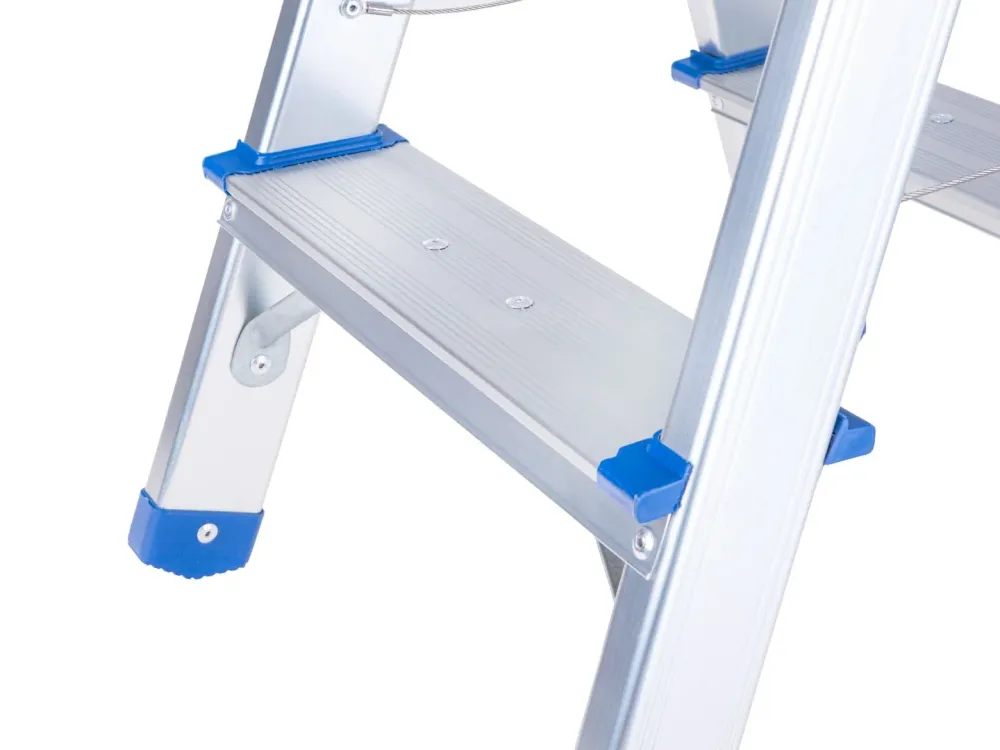 Scara dubla din aluminiu cu 2 trepte, capacitate maxima 150 kg, Geko G02432