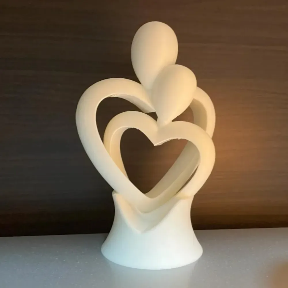 Sculptură Îndrăgostiți pentru Ziua Îndrăgostiților, Model Alb, 10cm