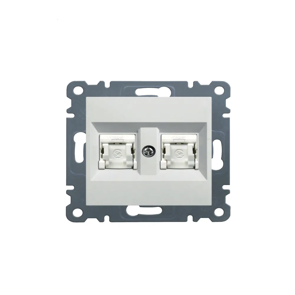 SDD111452 PRIZA DUBLA DATE RJ45CAT5 ALB