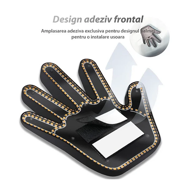 Semn LED auto cu telecomanda design mana 4 moduri efect vizual stralucitor