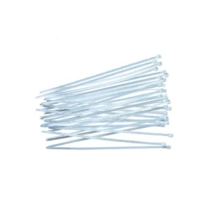 Set 100 coliere din plastic alb, 3.6x300 mm, Gadget, 729917