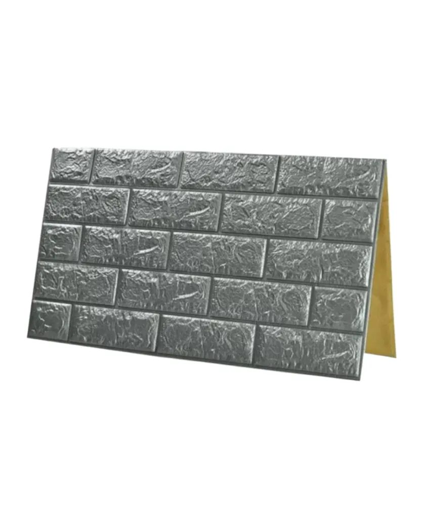 Set 10x Tapet adeziv gri , 77 x 70 cm, spuma moale 3D