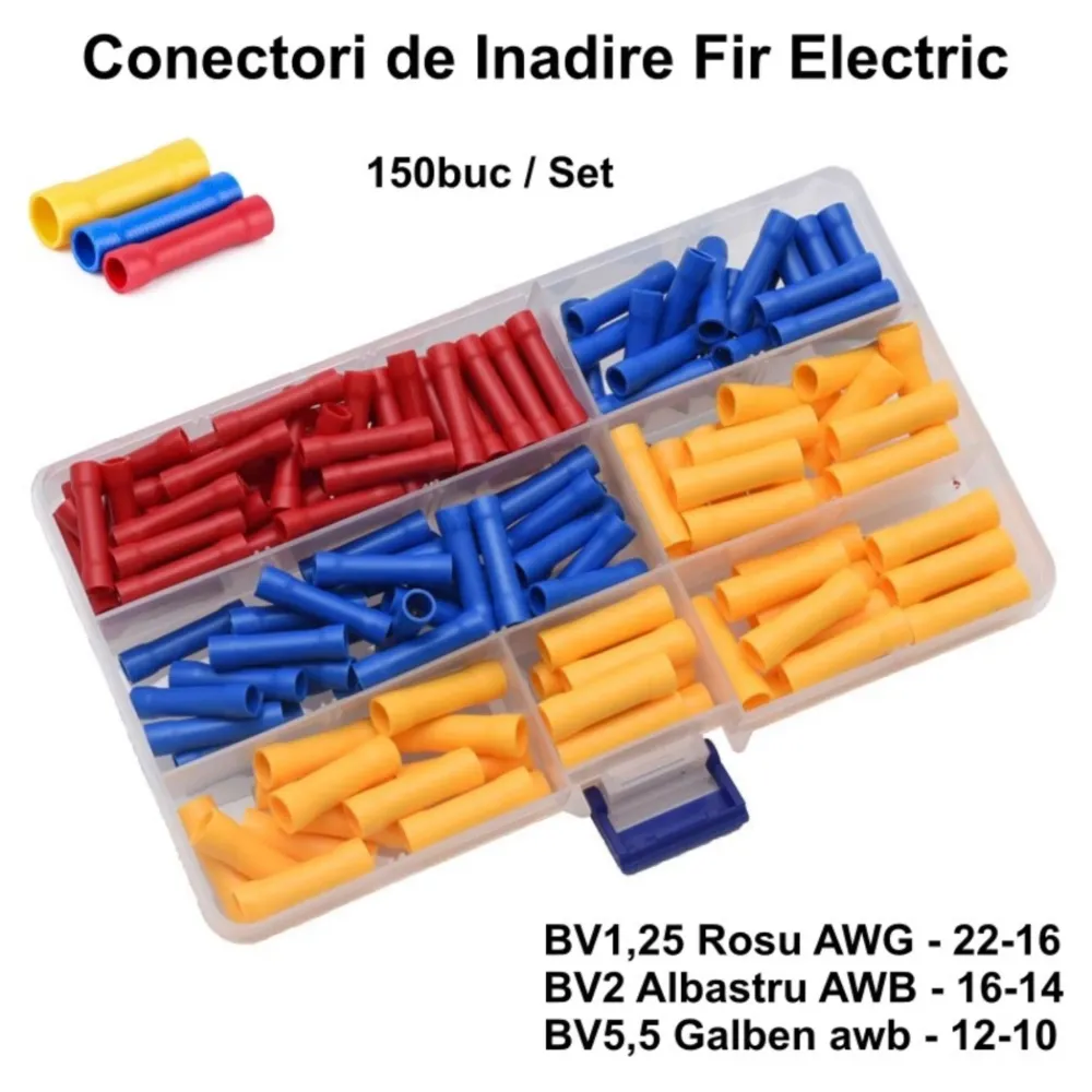 Set 150 Papuci Electrici pentru Imbinare Cablu AWG
