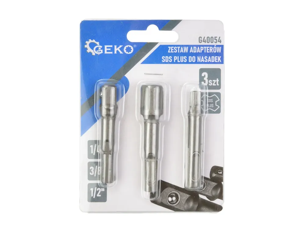Set adaptoare chei tubulare SDS plus, 3 elemente, Geko G40054