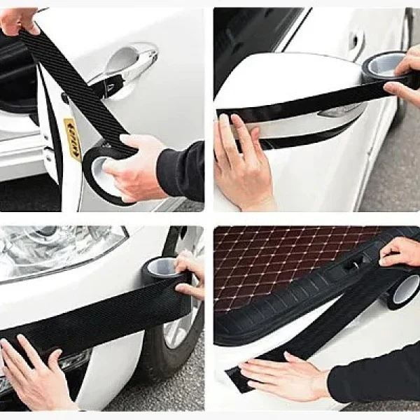 Set 4 x Banda adezivă carbon pentru protecție și tuning auto