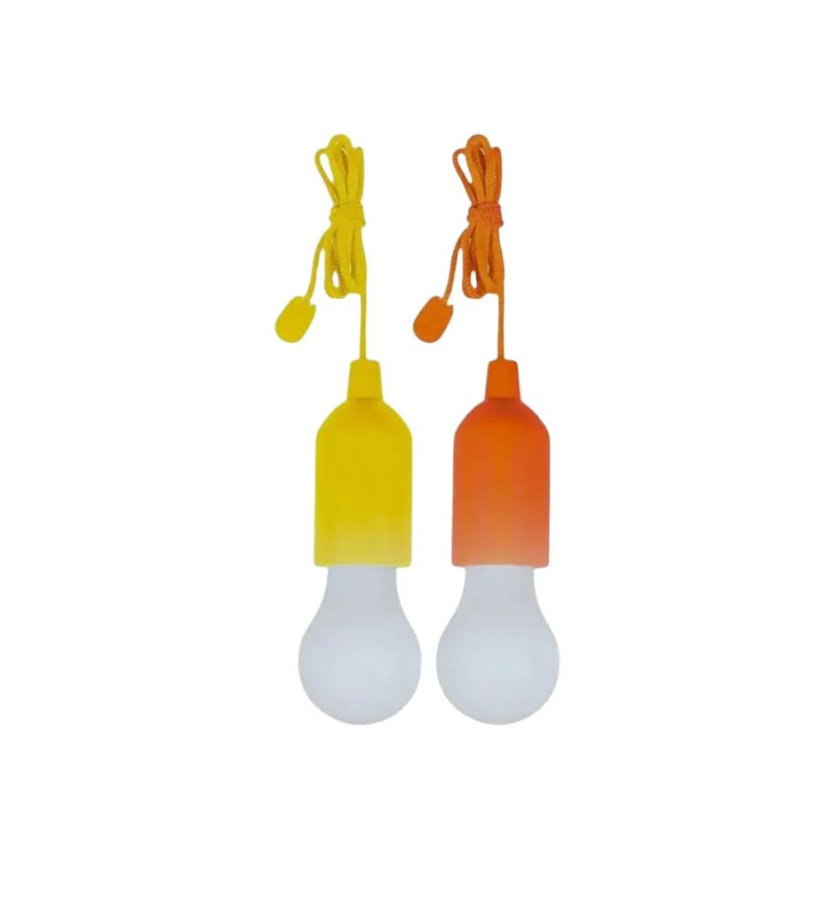 Set 2 becuri LED portabile cu snur colorat