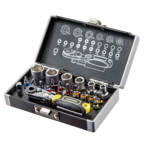 Set biti si tubulare cu clichet, 26 elemente, Topmaster 330157