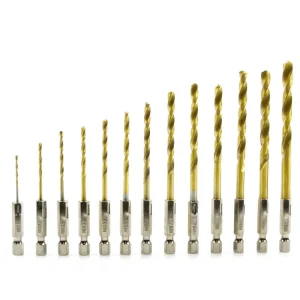 Set 13 burghie din titan, 1,5-6,5mm, Geko G38250