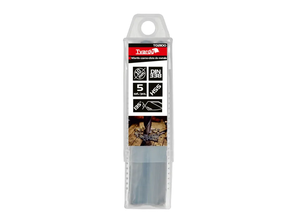 Set burghie HSS pentru metal, 5 elemente, 10 mm, Tvardy T02100