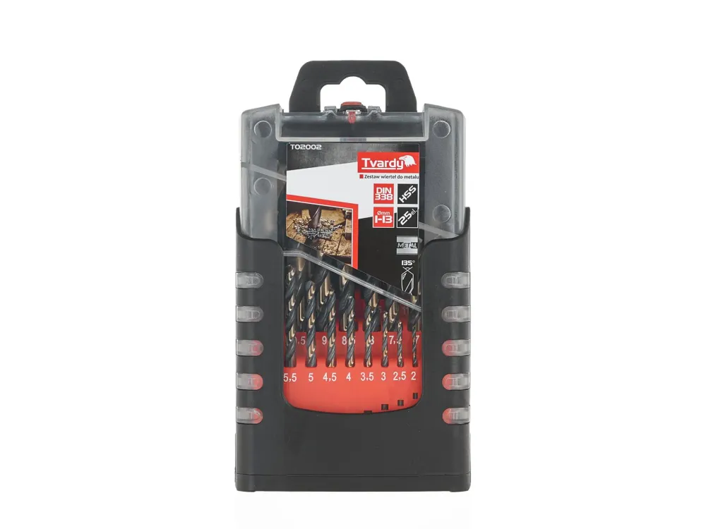 Set burghie pentru metal HSS, 1 - 13 mm, 25 elemente, Tvardy T02002