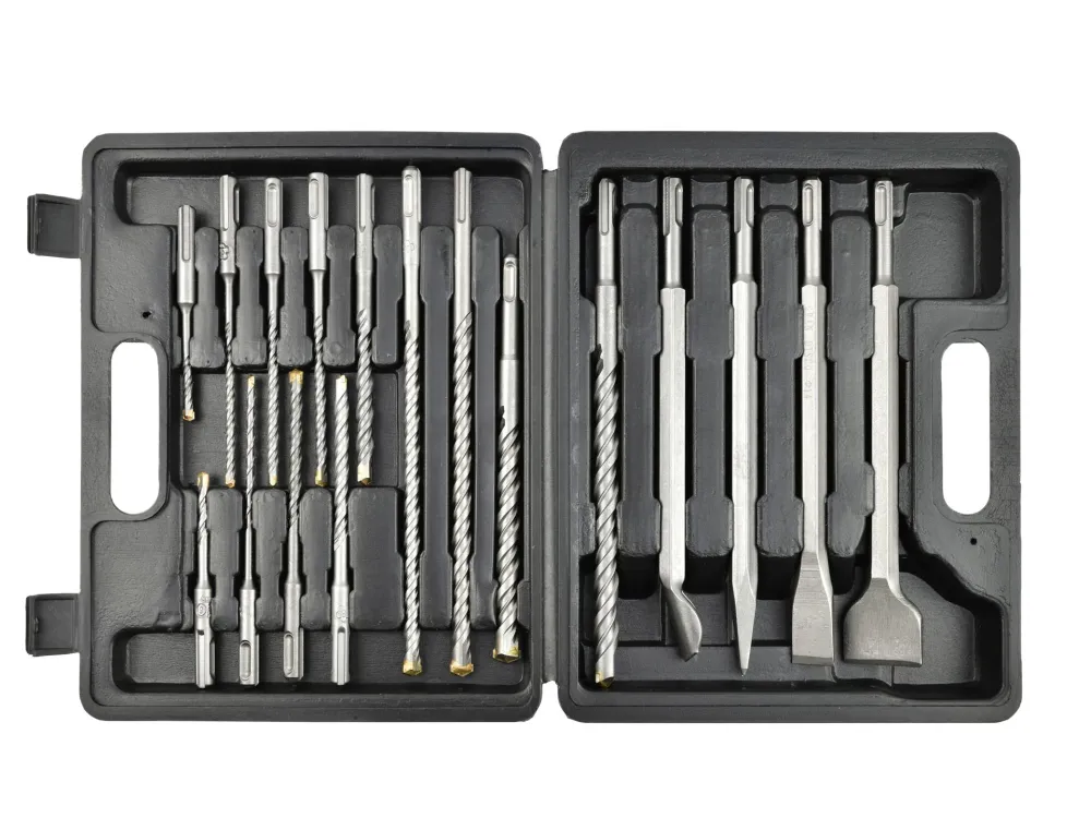 Set burghiu si dalta SDS Plus, 17 bucati, Geko G40035