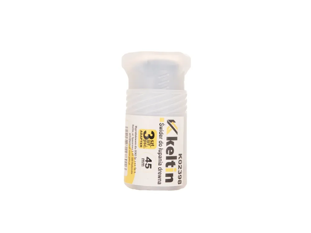 Set burghiu tip melc pentru lemn, 3 adaptoare, 45 mm, Keltin K02398