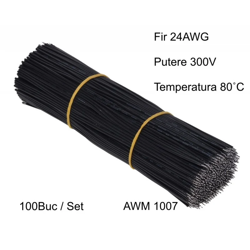 Set cablu negru 15cm