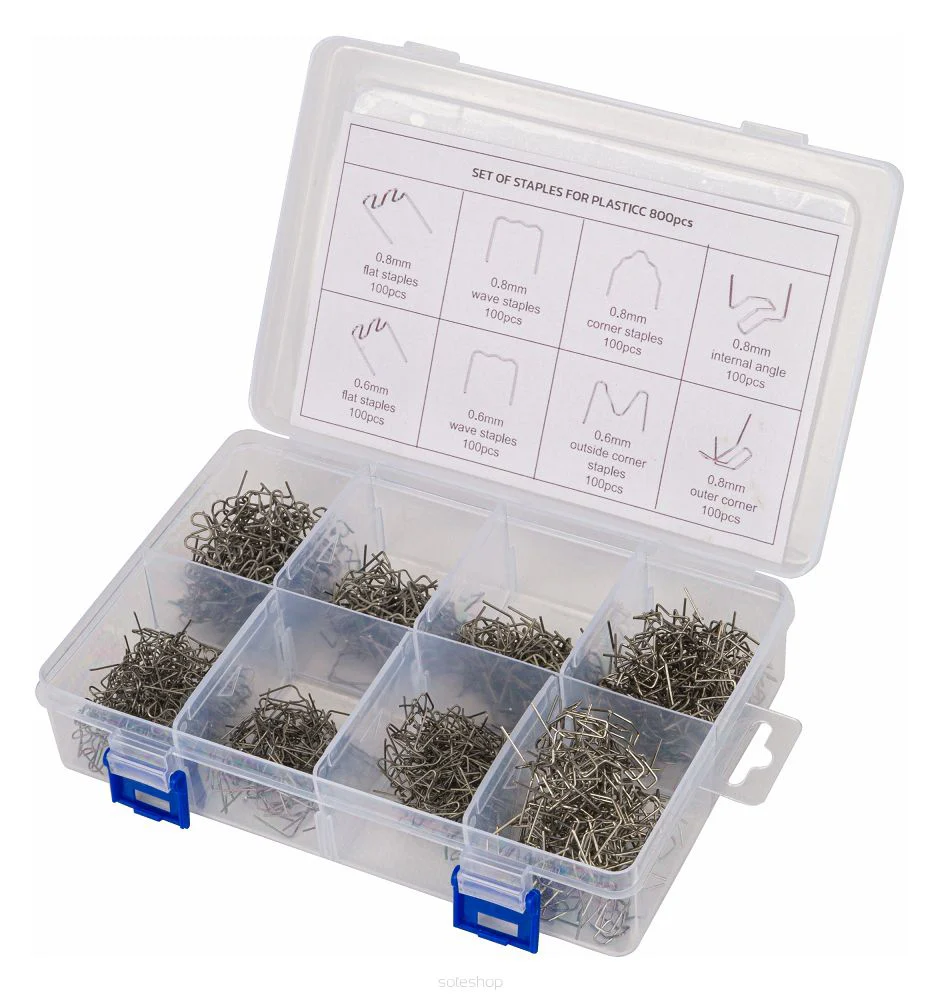 Set capse pentru aparat de sudura, 8 tipuri, 800 elemente, Red Technic RTZZP0087