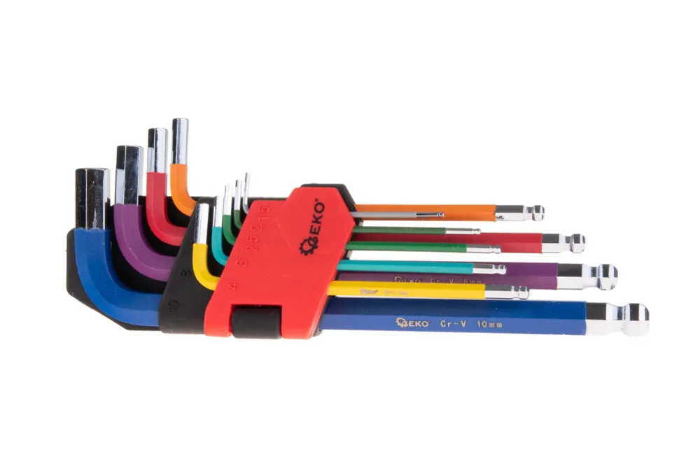 Set chei colorate imbus, 9 elemente, Geko G01702