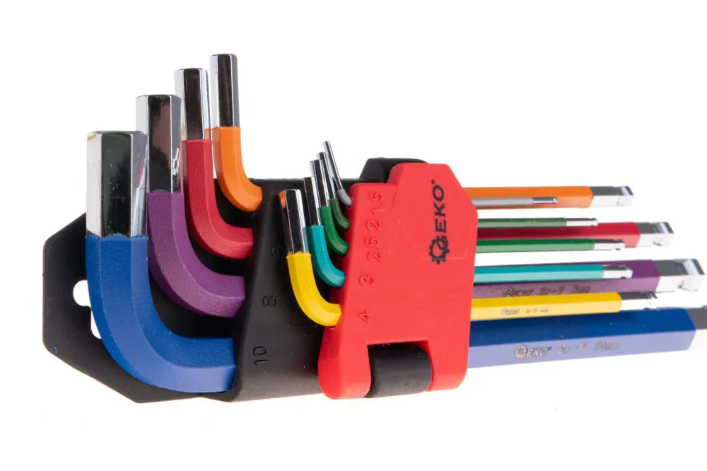 Set chei colorate imbus, 9 elemente, Geko G01702