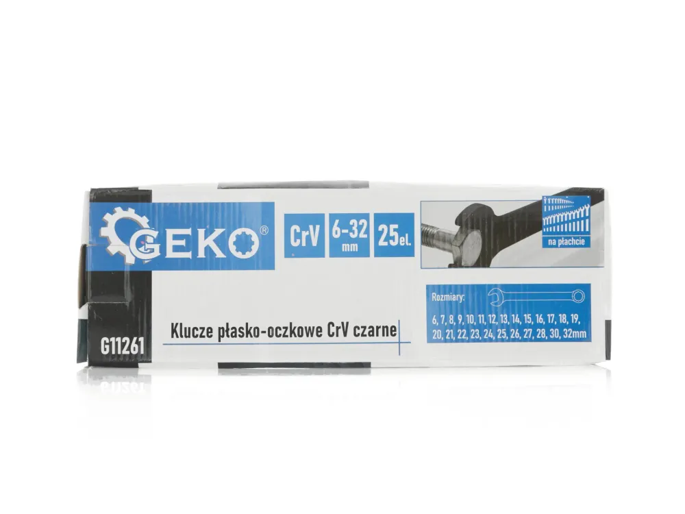 Set chei combinate. 6-32 mm, negru, 25 elemente, Geko G11261